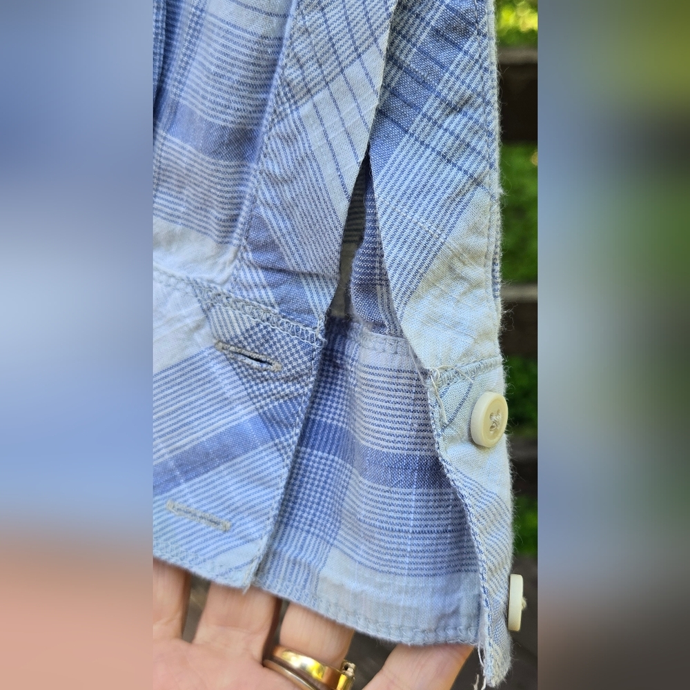 Columbia Blue&White Fitted Long Sleeve Button Down Shirt Sierra Nevada SzM - Picture 5 of 9